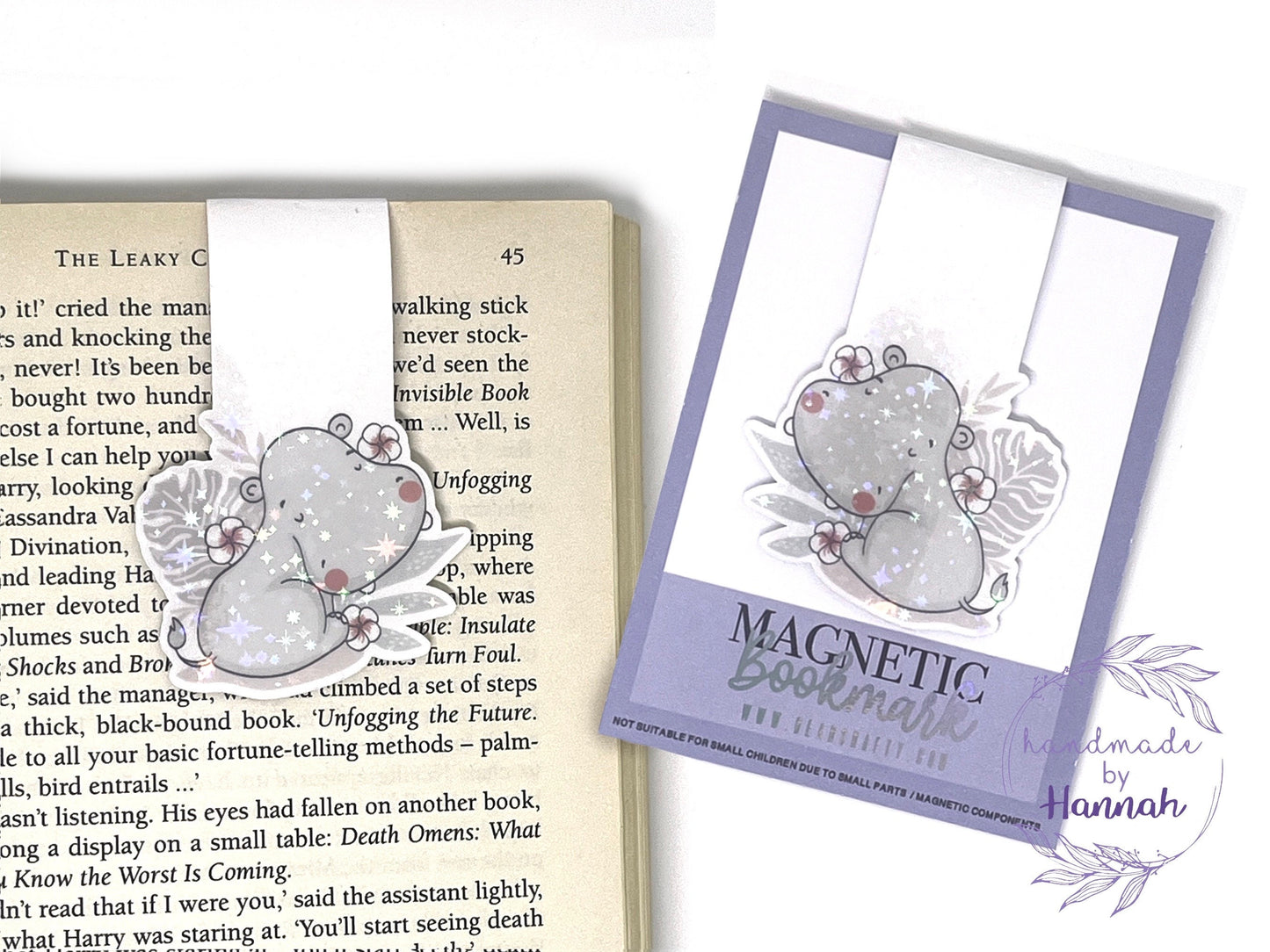 Hippo Magnetic Bookmark